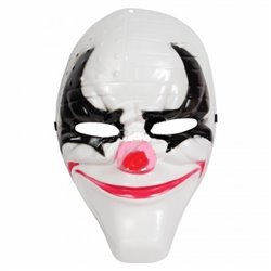 Masque Rigide de Clown Démoniaque au Couleur Blanche