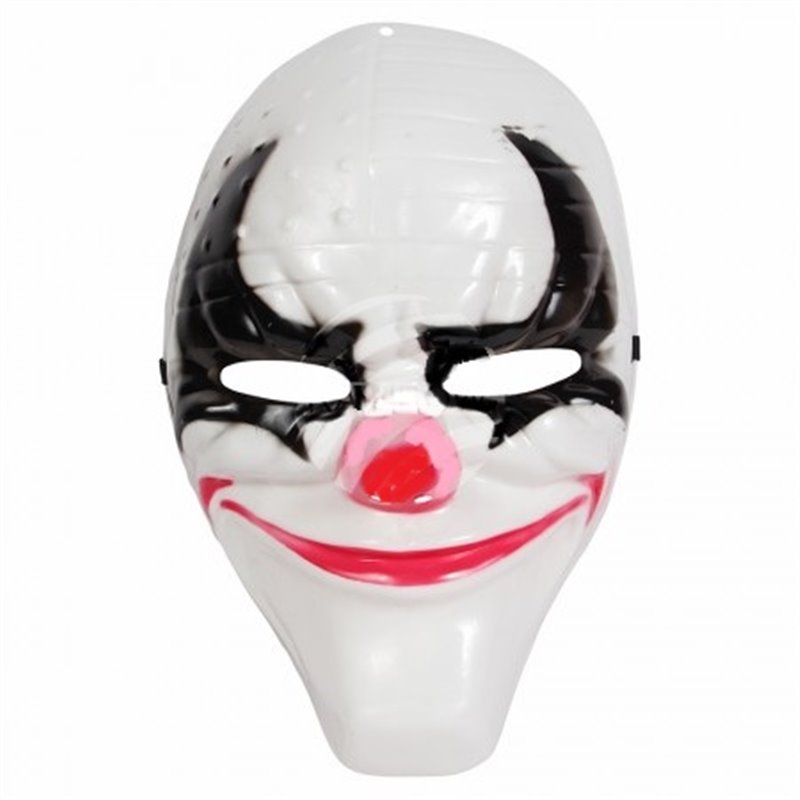 Masque Rigide de Clown Démoniaque au Couleur Blanche
