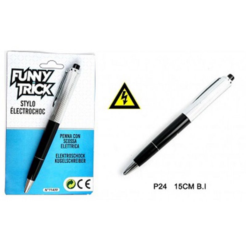 Faux stylo avec choc électrique 15 cm