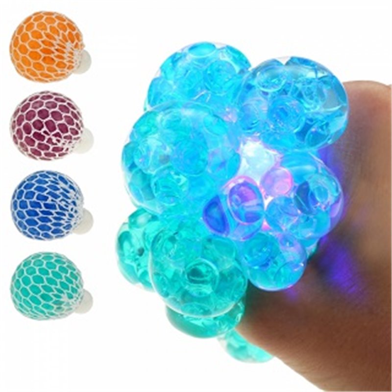 Balle Quetschball Flutschi lumineuse LED Mix 6cm