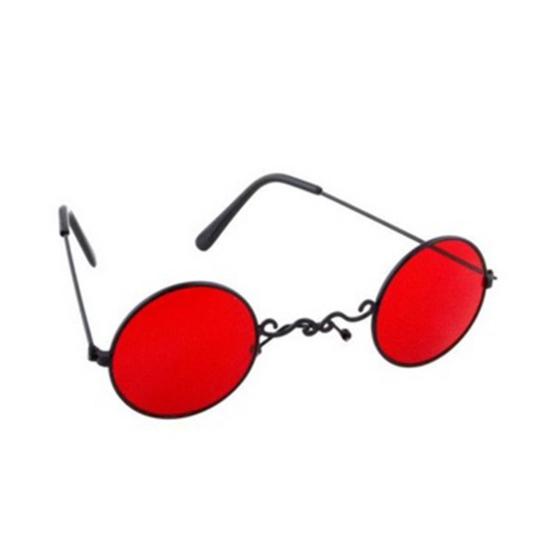 Lunette Ronde Rouge avec Monture Diable