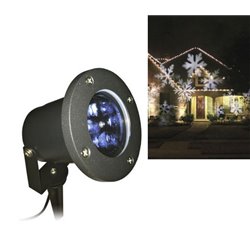 Projecteur led's motifs flocons de neige blanc