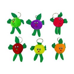 Porte-clés peluche fruit MIX