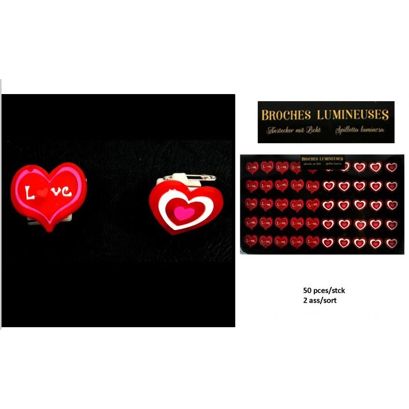 Badge LED Coeur aux Différents Modèles