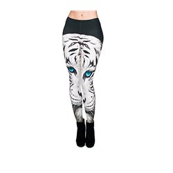 Legging noir tigre blanc.