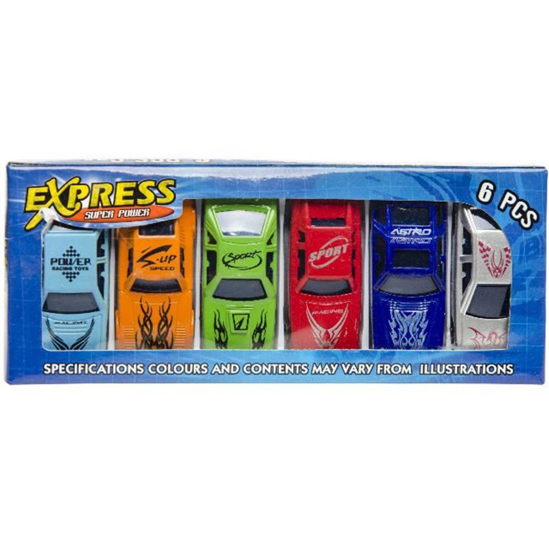 Lot de 6 voitures "SUPER CARS" 7cm