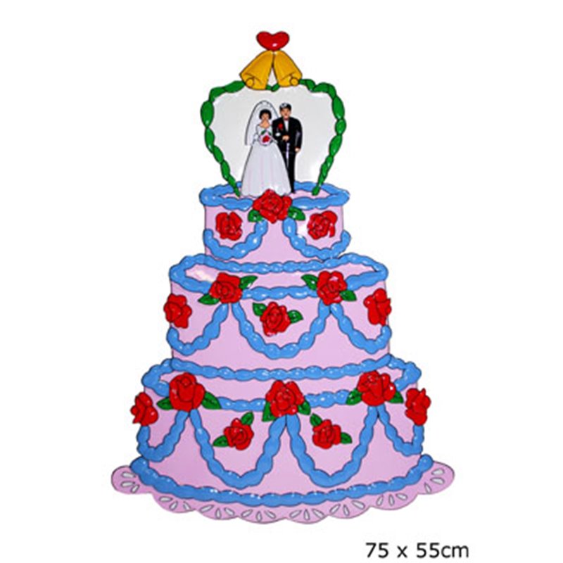 Panneau Décoration en Forme de Gâteau de Mariage