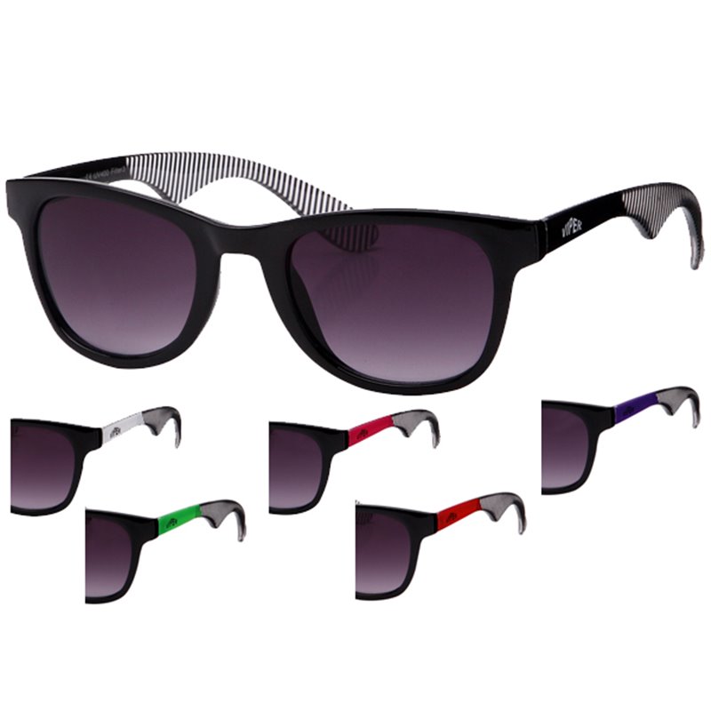 Lunettes de Soleil V-1079 à Monture Rayée