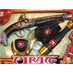 Set pirate avec pistolet longue-vue et 2 accessoires