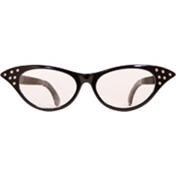 Lunettes XXL Secrétaire avec Strass NOIR