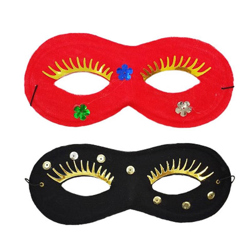 Masque de Loup Paupières Rouge et Noir