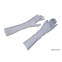 Paire de Gants Long Blanc 100% Coton