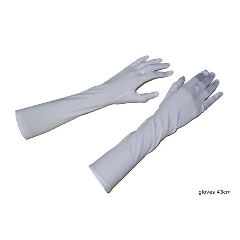 Paire de Gants Long Blanc 100% Coton