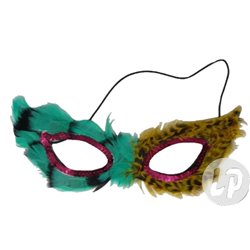 Masque Loup Pointu avec Plumes