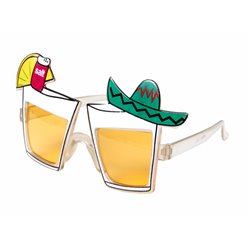 Lunettes Gag avec Verres de Cocktail en Plastique