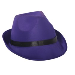 Chapeau ska lilas avec bandeau noir