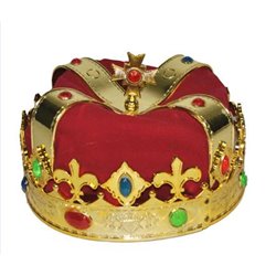 Couronne de roi rouge et or