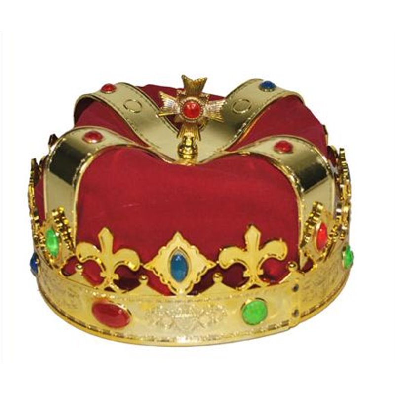 Couronne de roi rouge et or