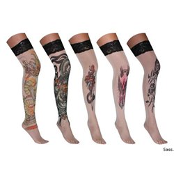 Paire de Bas pour Femme à motif "Tatoo"