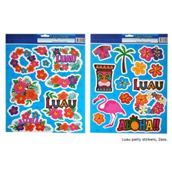 Lot de 11 Stickers Électrostatiques Thème "Tahiti Hawai"