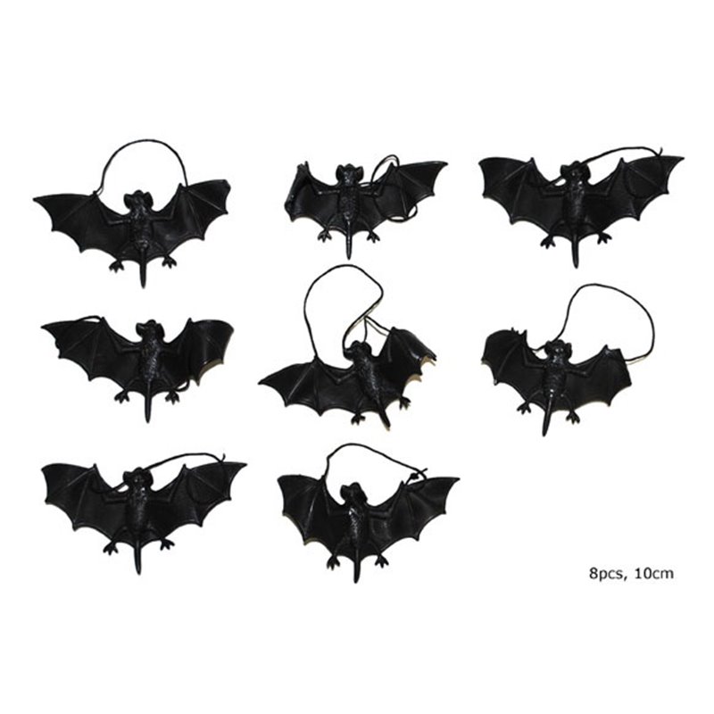 Lot de 8 Chauve-Souris d'une Taille de 8 cm