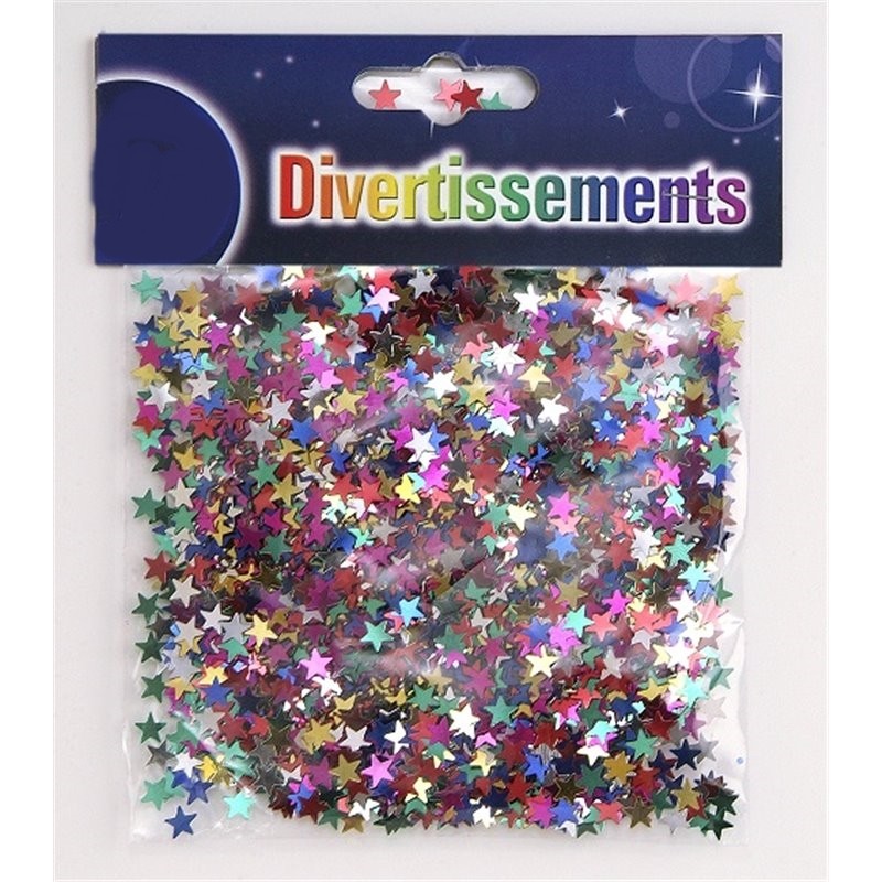Confettis de Tables Étoiles Multicolores Brillantes