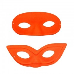Masque de loup en PVC Orange néon fluo