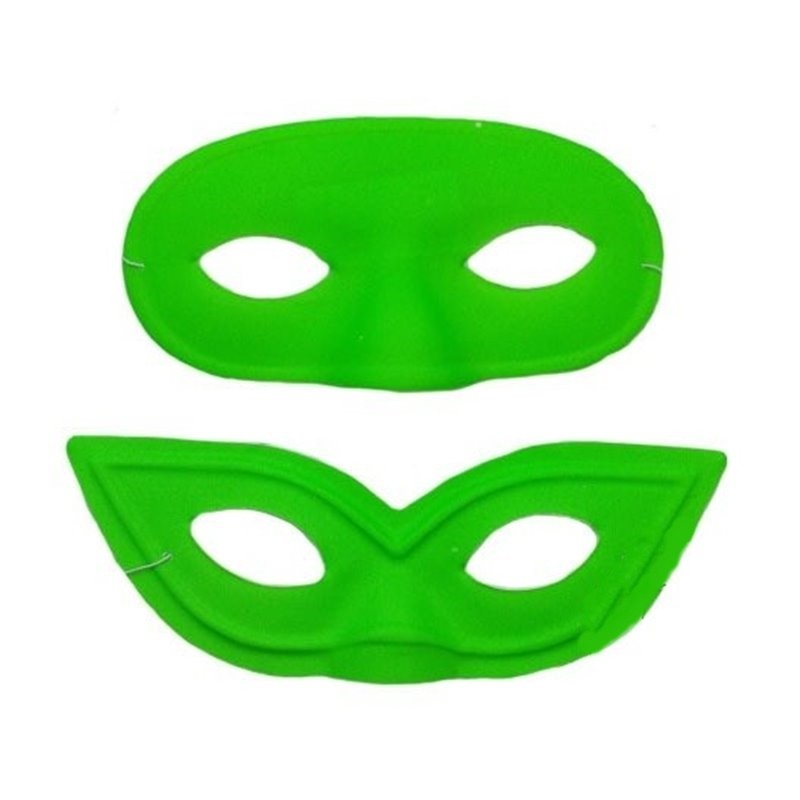 Masque de loup en pvc vert néon fluo