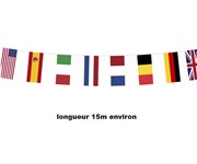 guirlande fanions drapeaux pays du monde 15m