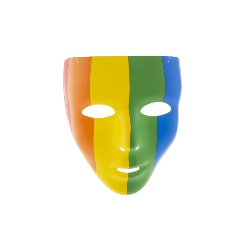 masque coque rainbow arc en ciel adulte