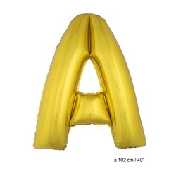 ballon lettre "a" en aluminium 1m or