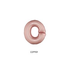 ballon lettre "o" en aluminium 1m cuivre