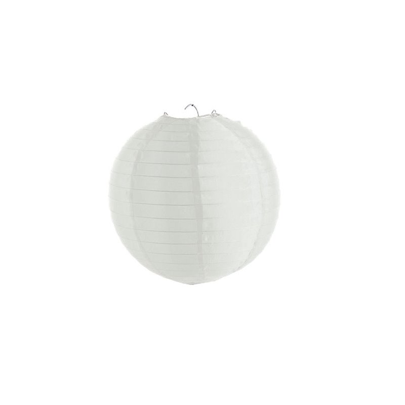 lampion avec porte bougie intérieur extérieur blanc 50cm