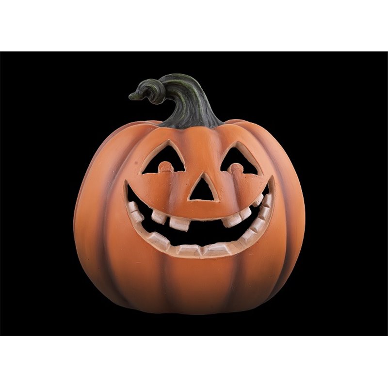 citrouille halloween orange lumineuse avec atomiseur 16cm 220v