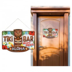 Décoration murale bois tiki bar 35x25cm