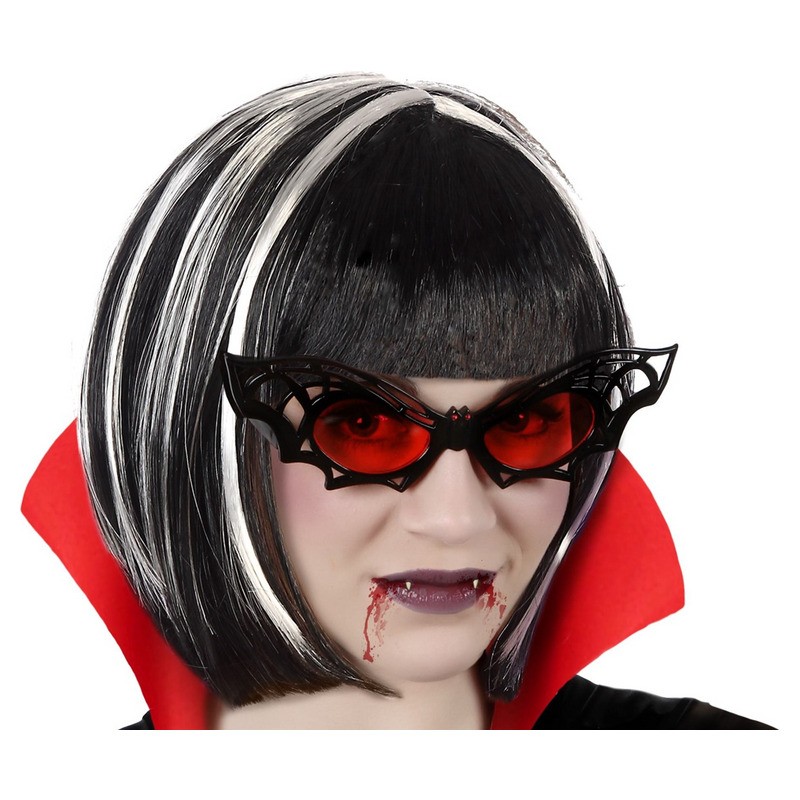 Lunettes gag Halloween chauve-souris noir adulte