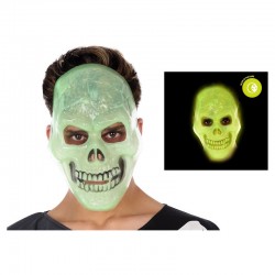 Masque coque crâne glow in the dark adulte
