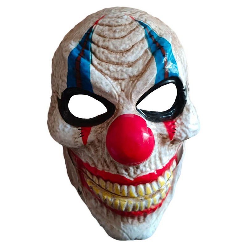 Masque coque de clown d'horreur articulé adulte