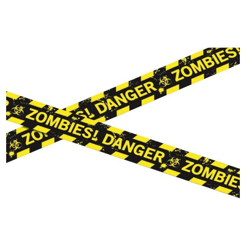 Cordon de sécurité "Zombie Danger" 6m x 12cm