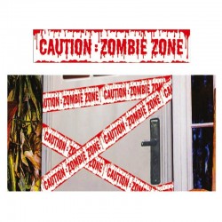 Cordon de sécurité "Caution Zombie Zone" 6m x 12cm