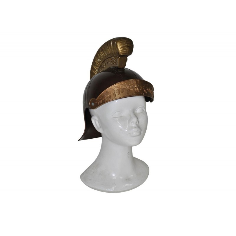 Casque de romain noir et doré adulte