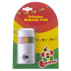 Stick de maquillage clown rouge jaune vert 7g