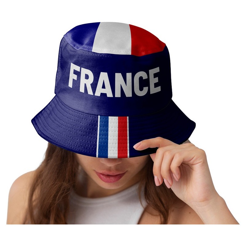 Chapeau bob supporter France adulte