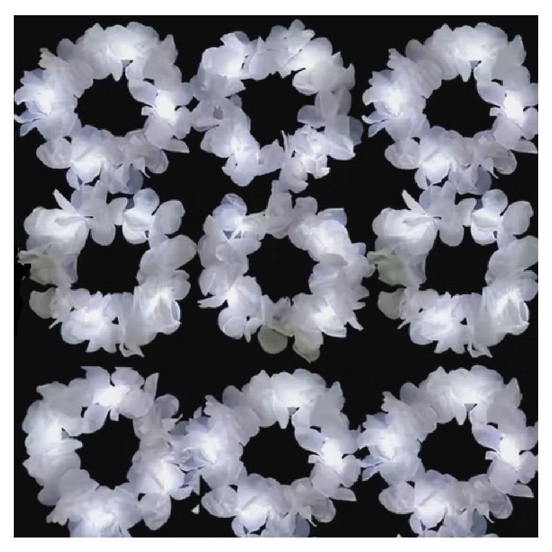 Bracelet de fleurs lumineux LED blanc