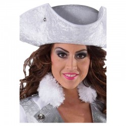 Chapeau tricorne feutrine blanche luxe taille 1