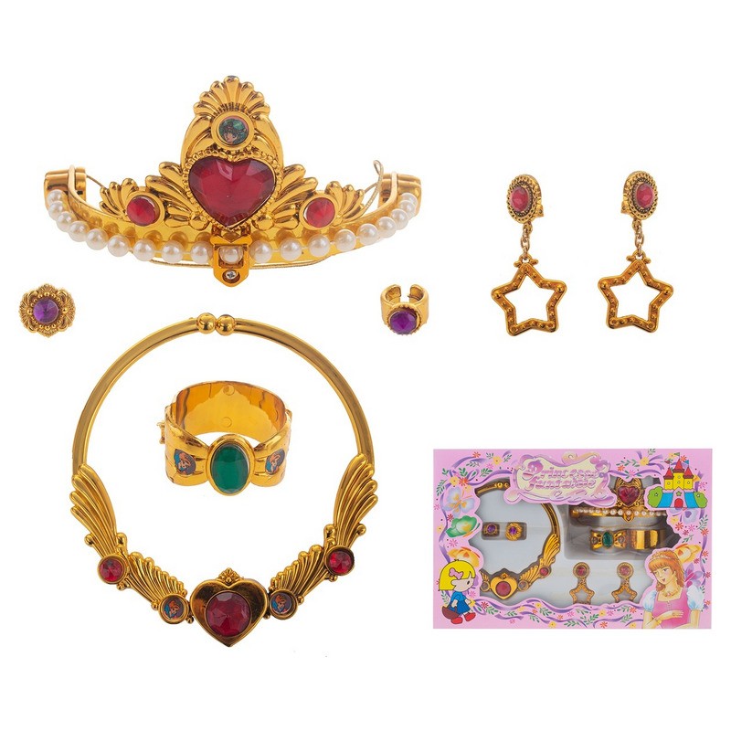 Set de bijoux princesse enfant or 7 pièces