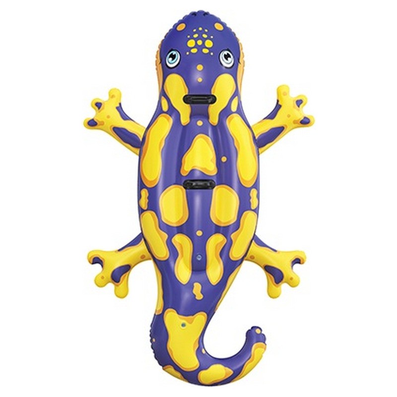 Salamandre géante gonflable chevauchable avec poignées 1,9 x 1,19 m