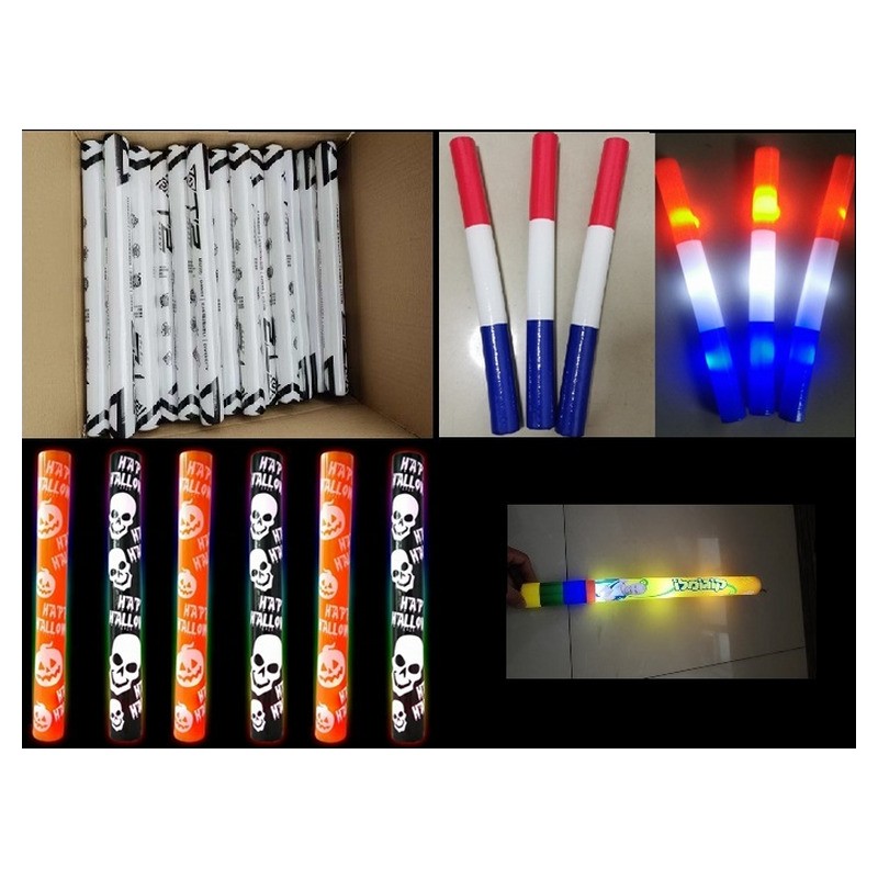 Lot de 5000 bâtons lumineux mousse avec marquage thermoformé