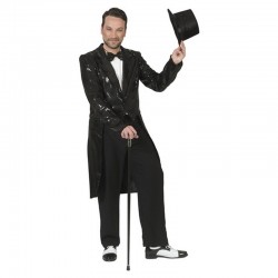 Déguisement veste queue de pie à sequins noir homme