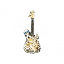 Guitare électrique squelette horreur lumineuse et sonore 58cm
